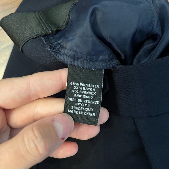 Violets & Roses Navy Straight Leg Work Pants Size 6/28 - Picture 3 of 4